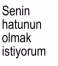 the words semin, hattunun, olmak and istyrum