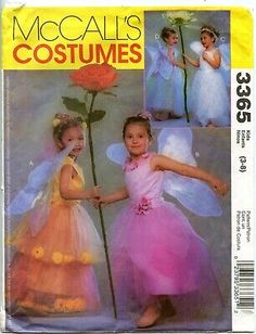 the children's costume pattern is designed to look like they are dressed in fairy costumes