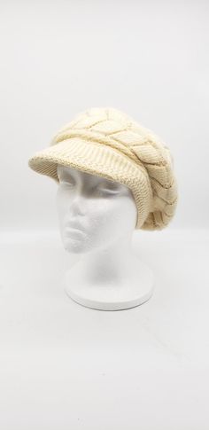 Fits both teenage girls and adult ladies. With their stretchy construction, the fleece-lined hat is one-size-fits-most. Material: 70% Acrylic, 30 % Angora Full Fleece Lining inside which will keep you warm and cozy. It's suitable for everyday wear and will be the perfect gifts. Adjustable Cozy Cap Bonnet, Beige Soft Knit Cap, Cream Winter Bonnet Cap, One Size Bonnet For Cold Weather, Winter Cream Bonnet Cap, Winter Cream Bonnet, Beige Bonnet Cap, One Size Fits Most, Adjustable Soft Knit Bonnet Cap, Adjustable Knitted Cream Beanie