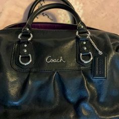 This Coach Ashley F15447 Convertible Satchel Duffle Crossbody Is In Pristine Condition. I Purchased This For Me But Never Used It. It Still Has The Original Stuffing Inside. There Are No Marks, Scuffs, Rips, Tears Or Flaws. She Has Been Stored In The Included Dust Cover In My Purse Closet Since She Was Purchased. If You Need More Pictures Please Ask Purse Closet, In My Purse, Ashley Black, My Purse, Crossbody Satchel, Bags Coach, Dust Cover, Coach Bags, Convertible