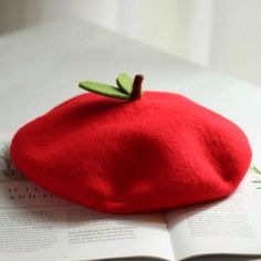 This item is HANDMADE Material: 100% Wool Adult size: size is about 56- 58 cm Kid size: size is about 50-54 cm, suitable for kids age from 2-8 years old Washing instruction: Only dry cleaning or spot cleaning Cute hand made Fruit Beret! Carefully felted and crafted, this beret is made of a soft 100% wool that can keep you warm and comfortable in all season! Apple style with bright colour. Provide both size for adult and kid, best eye catching item for a daily wear matching with your kid. An idea Cottagecore Hat, Drama Clothes, 3d Pokemon, Kawaii Hat, French Hat, Hat Aesthetic, Wooly Hats, French Beret, Peach Sapphire