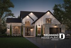 this is a computer rendering of the front elevation of a luxury home in richmond house plans