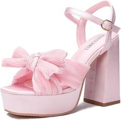 🔥 Explore Bestsellers! 👆 🔥 Explore Bestsellers! 👆 Fairytale Heels, Princess Peach Costume, Graduation Heels, Pink Platform Heels, Cowgirl Necklaces, Platforms Sneakers, Pink High Heels, Gift Inspo, Bow Sandals