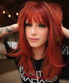 Hair Color Ideas Trending, Trending In 2023, Red Hair Trends, Red Hair Color Ideas, Red Hair Looks, Nails Dark, Trending Nails, Bright Red Hair, Nails Red