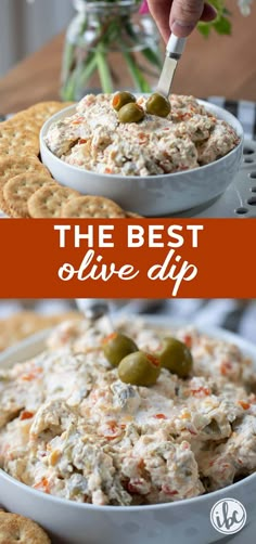 the best olive dip recipe is made with only three ingredients and it's ready to be eaten