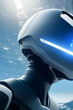 an image of a futuristic robot looking at something