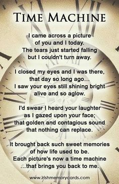 a poem written in front of a clock with the time machine on it's face