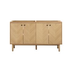 the sideboard is made from wood and has three doors, two drawers and one door