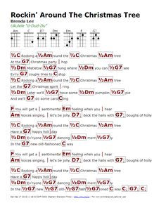 rockin'around the christmas tree guitar chords