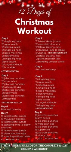 12 days of christmas workout Fitness Challenge 30 Day, Christmas Workout Challenge, 12 Days Of Christmas Workout, Holiday Fitness Challenge, Body Workout Challenge, Full Body Workout Challenge, 30 Day Fitness Challenge, Holiday Fitness, Plank Shoulder Taps