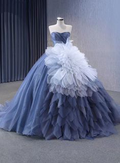 2021 Best Prom Dresses Strapless Short, 2021 Black Prom Dresses, Yellow Prom Gowns, 2021 Blue Chiffon Prom Dresses, 2021 Blue Prom Dresses, Gown Fairytale, Blue Prom Dresses Long, Flower Prom Dress, Blossom Wedding, Blue Prom Dresses, Quinceanera Dresses Blue, Prom Dresses Elegant, Blue Ball Gowns, Strapless Prom Dress