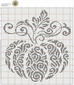 a cross stitch pattern with an ornate design on the front and bottom half of it