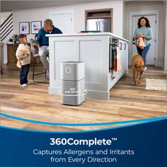 an advertisement for the new air purificater system, which is designed to help