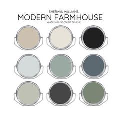 the modern farmhouse house color scheme for sherylin williams's paint palettes