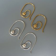 Bali Ear Wires, Silver Ear Wires, Gold Vermeil Ear Wires, Ear Wires for Charms, Interchangeable Earrings, Charm Earrings, Wear With Charms, 1 pair this listing is for the earring wires only; the charms shown in the photos are for demonstration purposes only and are not included in the listing. They are available in my store for purchase separately. This listing is for one pair (2) of Bail sterling silver or 14k gold vermeil ear wires with beaded ends. Please choose your preferred metal of either Types Of Earring, Interchangeable Earrings, Types Of Earrings, Unusual Earrings, Earring Wires, Ruby Earrings, Gold Filled Earrings, Earring Patterns, Wire Earrings