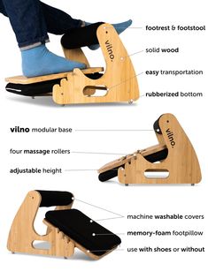 a diagram showing the different parts of a foot rest