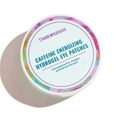 Caffeine Energizing Hydrogel Eye Patches.These caffeine-infused hydrogel masks work to brighten, hydrate, and reduce puffiness around the eyes in just 10 minutes.Theyre the perfect quick pick-me-up for puffy, tired-looking eyes.HOW TO USE: Apply to clean, dry skin. Leave on for 10-15 minutes. Gently remove and massage any remaining serum into skin. Suitable for daily use. Can be used under the eyes, on frown lines, or anywhere your skin could use an energizing pick-me-up. Size: 30 Pair Pack Of 1 Good Molecules, Priming Moisturizer, Exfoliating Toner, Peptide Serum, Eye Creams, Improve Skin Tone, Tired Eyes, Hyaluronic Acid Serum