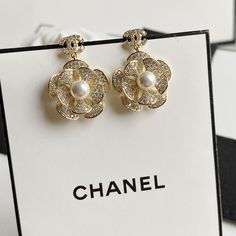 Camellia Earrings, Hermes Jewelry Bracelet, Chanel Jewelry Earrings, Versace Earrings, Chanel Camellia, Hermes Jewelry, Chanel Earrings, Chanel Jewelry