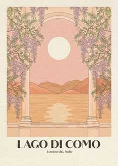 an image of a poster with the words lagodiomo on it and flowers