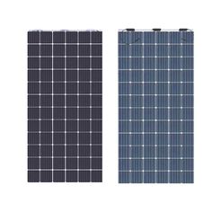 two solar panels side by side on a white background