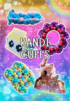 an advertisement for some kind of crafting item with the words kandi crafts on it