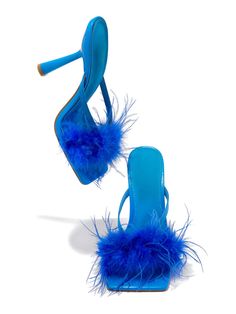 DETAILS Faux feather Open square toe Solid color 4" heel Summer Feathered Heels, Feathered Heels With Round Toe For Summer, Feathered High Heels For Summer, Summer Feathered High Heels, Summer High Heels With Feathers, Summer High Heel Feathers Heels, Spring Formal Feathered Heels, Spring High Heel With Feathers, Spring Formal Heels With Feathers