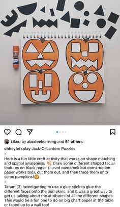 an orange and black halloween themed paper cutout