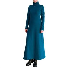 Teal blue dress/ Sweater dress/ Long sleeve dress/ Minimalist fashion/ Casual maxi dress/ Extravagant dress/ Long women dress/ Caftan dress Teal Maternity Dress, Long Women Dress, Dress Extravagant, Teal Blue Dress, Long Sleeve Maternity Dress, Long Tunic Dress, Sweater Midi Dress, Modest Maxi Dress, Dress Minimalist