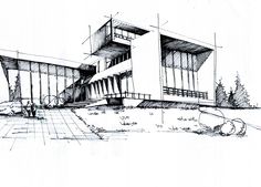 this is an architectural drawing of a building