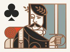 Jay Fletcher, King Of Clubs, Patriotic Symbols, Bridge Card, Playing Cards Art, Milton Glaser, Playing Cards Design, Cards Art, Playing Card Deck