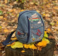 Funny jeans backpacks. With a lot of outside and inside pockets. All cotton fabric, including lining. Jeans Backpack, Jean Backpack, Backpack Purse, Inside Pocket, Ukraine, Cotton Fabric, Backpacks, Ships, Funny