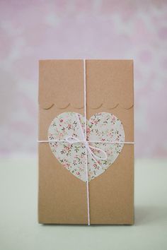 a brown box with a heart cut out of it