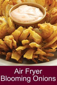 air fryer blooming onions with ranch dressing