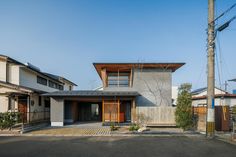 the house is made out of concrete and wood