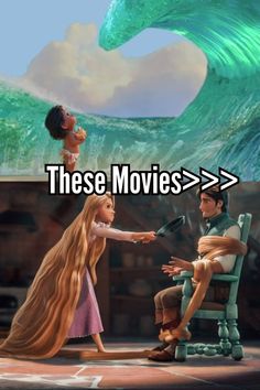 an image of a man and woman sitting in chairs with the caption, these movies are