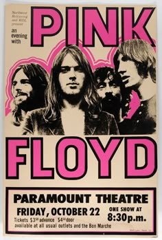 the pink floyd concert poster from 1970