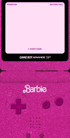 the game boy advance is shown in pink