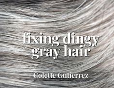 This guide will teach people how to remove unwanted colors from gray hair. This can benefit any age. Grey Hair Turning Yellow, Silver Grey Hair Dye, Brighten Gray Hair, Grey Hair And Glasses, Grey Hair Transformation, Grey Hair Dye, Gorgeous Gray Hair, Hair Mistakes, Very Short Haircuts