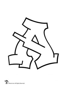 the letter s is drawn in black and white