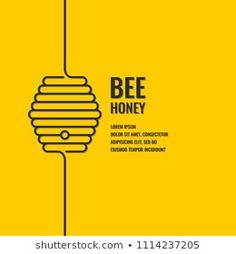 a beehive hanging from a wire with the words bee honey on it