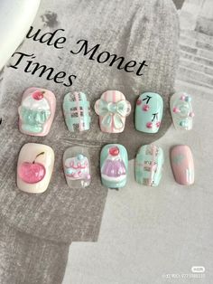 Korean Aesthetic Nail Art, Pastel Blue Nails Almond, Nail Ideas Coquette, French Manicure Matte, Coquette Nails Aesthetic, Pastel Nails Spring, Cute Nails Simple, Almond Nails White, Short Nails Almond