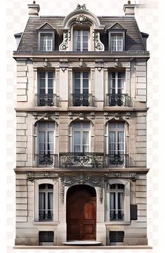 an old building with many windows and balconies