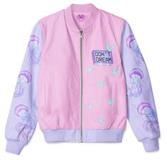 Dream Realm Bomber Jacket – Vapor95 Dream Realm, Vaporwave Fashion, Vaporwave Clothing, Pastel Punk, Kawaii Harajuku, Kawaii Fashion Outfits, Zooey Deschanel, Aesthetic Clothing, Cute Jackets