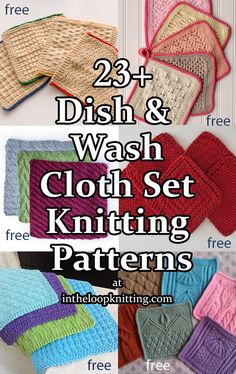 crochet dish and wash cloth set knitting patterns