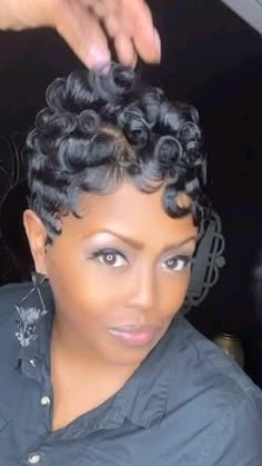 Style Q Hair | Blonde...Style Q showcasing the absolute best in beauty hair @kennycolesalon #shorthair #atlantahairstylist #beauty #color #cut #design… | Instagram Finger Waves And Curls Black Women, Short Waves Hairstyle For Black Women, Short Waves Hairstyle, Soft Fingerwaves Short Hair, Fingerwaves Short Hair Black Pixie Cuts, Finger Waves Natural Hair, Pin Curls Short Hair, Elaborate Hairstyles