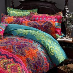 PRICES MAY VARY. 【What you Get】 1 Zipper Duvet Cover 106 x 92 inches, 2 Pillowcases (Shams)20x36 Inches. NO COMFORTER INSERT, NO FITTED SHEET, NO FLAT SHEET. 【Important note】 Since the bohemian bedding is positioning pattern design, the pillowshams are randomly made from the whole fabric. We guarantee the material is the same as the duvet cover. 【High Quality Brushed Cotton 600 TC】Which soft than any cotton fabric, it's thicker than usual fabric，Durable can be use for many years anti-fade. Breat Princess Bedding Set, Bohemian Bedding Sets, Mandala Bedding, Mandala Duvet Cover, Zipper Bedding, Boho Duvet Cover, 3d Bedding Sets, Boho Duvet, Comforter Bedding