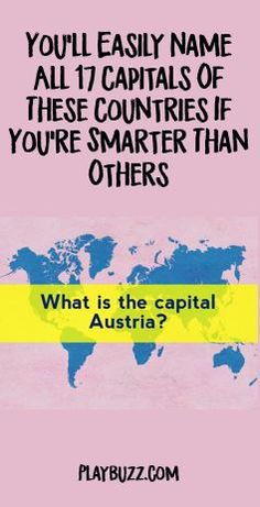 a pink book with the words, you'll easily name all 17 capitals of these countries if you're smarter than others?