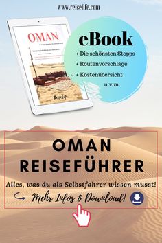 an advertisement for a book with the title oman reiefuhrer, written in german