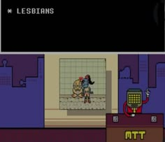 an old school computer game with the title lesbatns