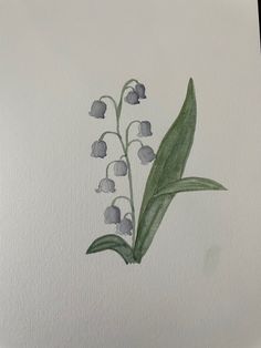 a drawing of some flowers on a white paper